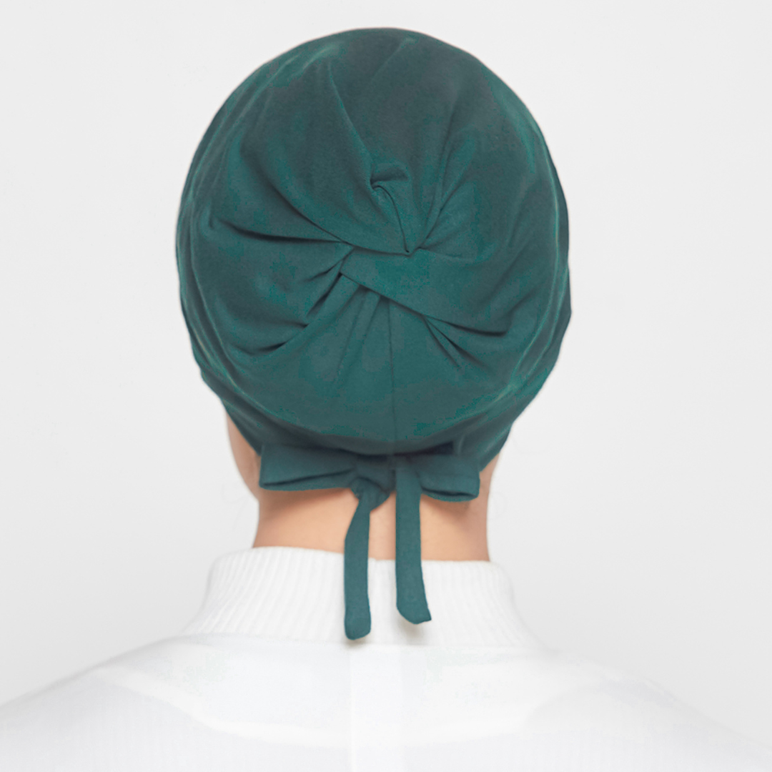 Tie-Back Viscose Snowcap in Emerald Green