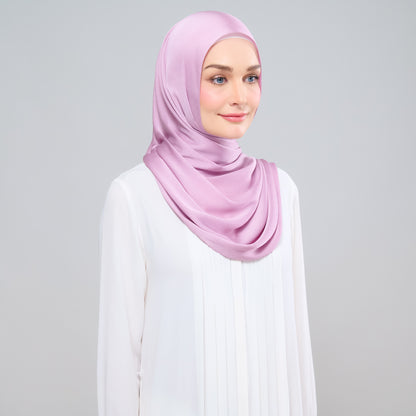 Scarlet Silk Shawl in Soft Lavender