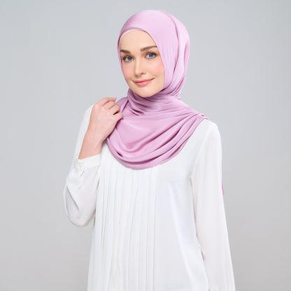 Scarlet Silk Shawl in Soft Lavender