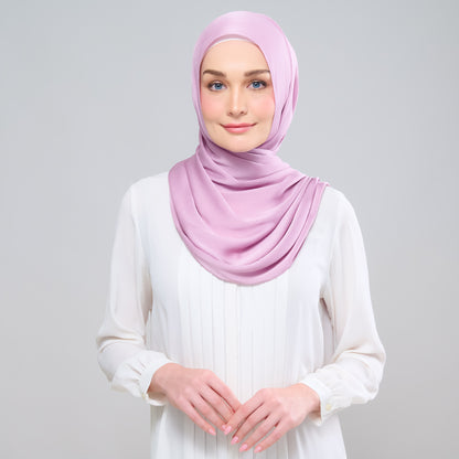 Scarlet Silk Shawl in Soft Lavender