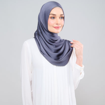 Scarlet Silk Shawl in Deep Metro