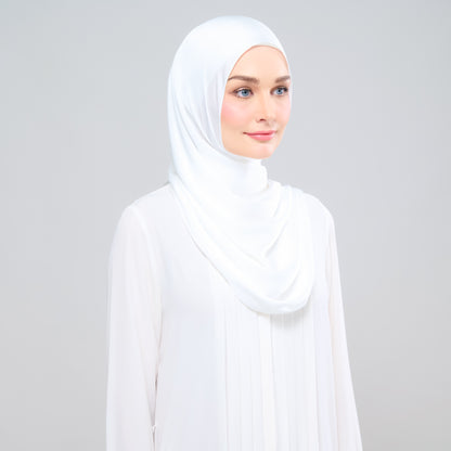 Scarlet Silk Shawl in Pure White