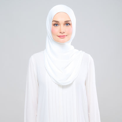 Scarlet Silk Shawl in Pure White