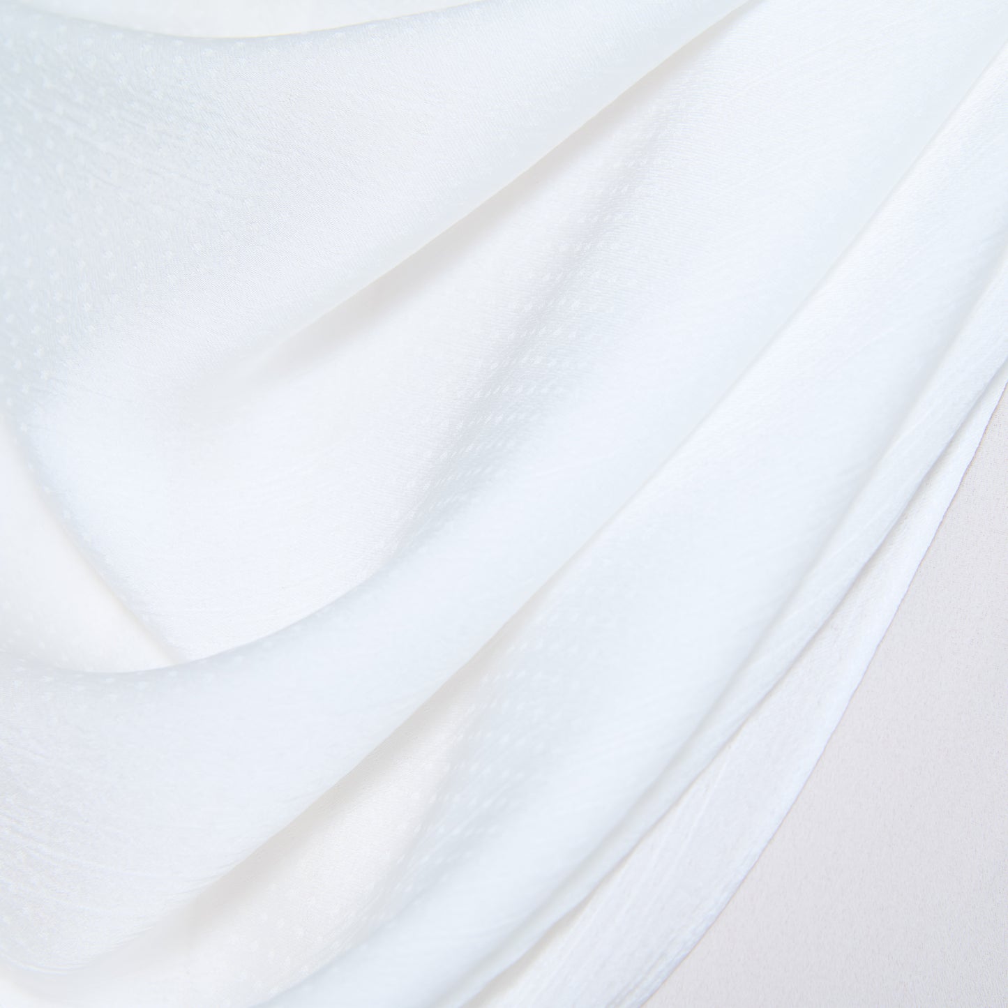 Scarlet Silk Shawl in Pure White