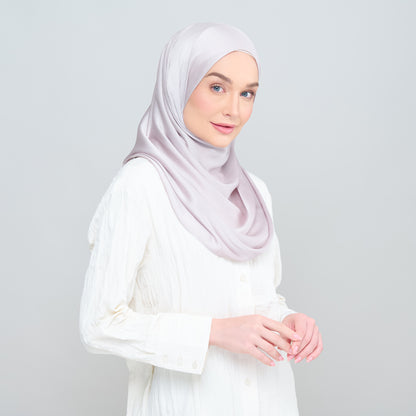 Medina Silk Shawl in Light Grey