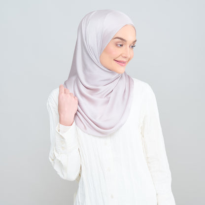Medina Silk Shawl in Light Grey