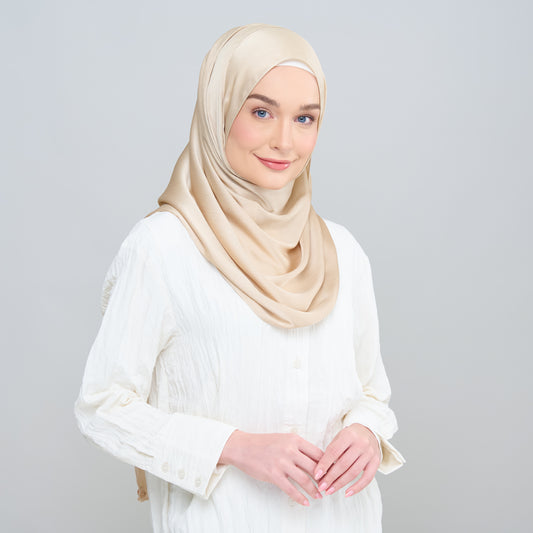 Medina Silk Shawl in Light Sand