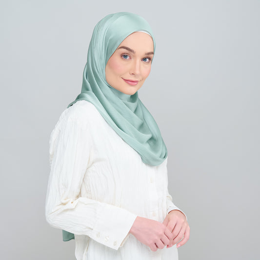 Medina Silk Shawl in Sea Green