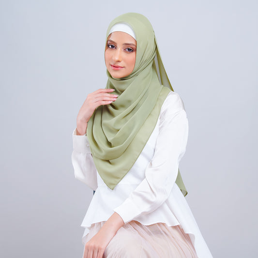 Jasmine Voile Shawl in Dusty Green