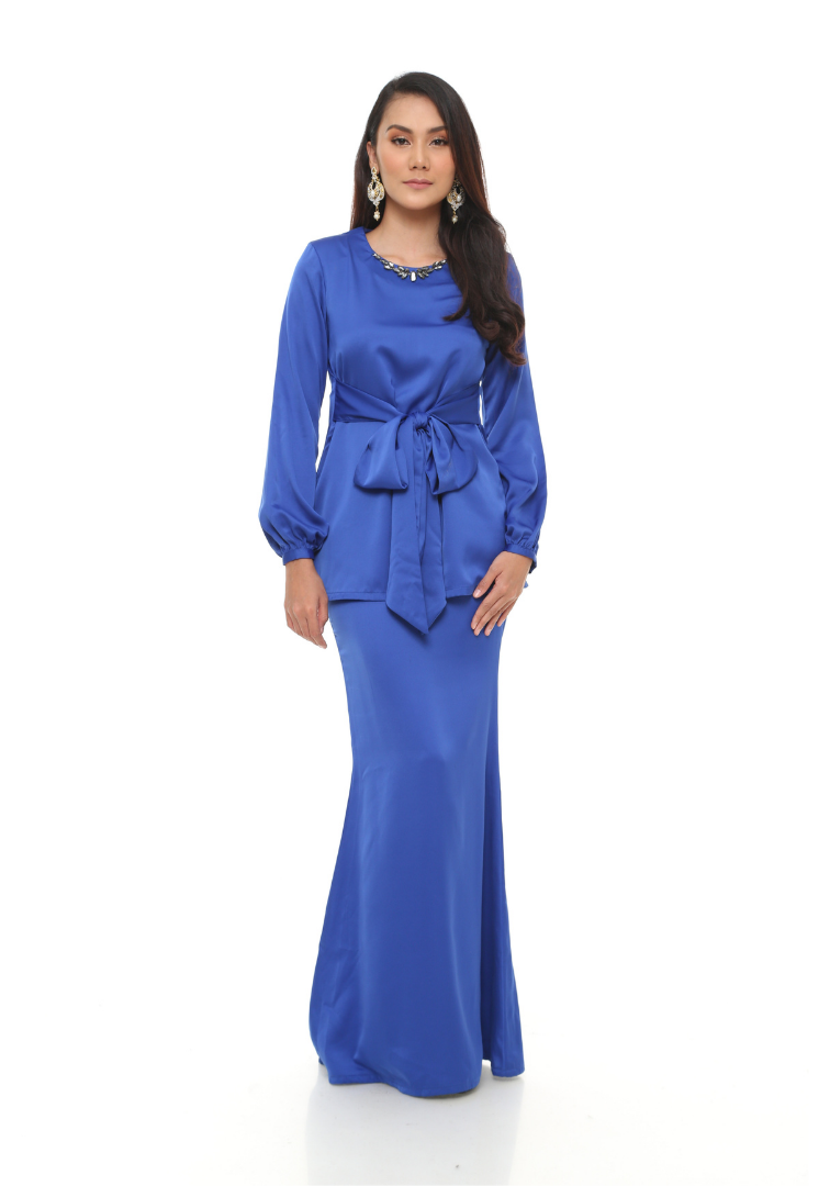 Baju Kurung Wanda Wrap in Royal Blue