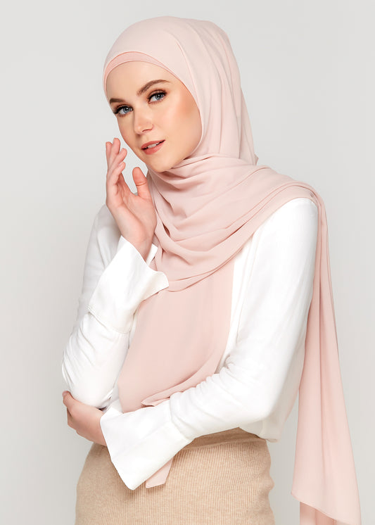 Tie-Back Chiffon Gabana in Rose Quartz
