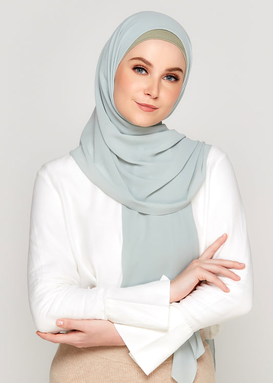 Tie-Back Chiffon Gabana in Seagrass
